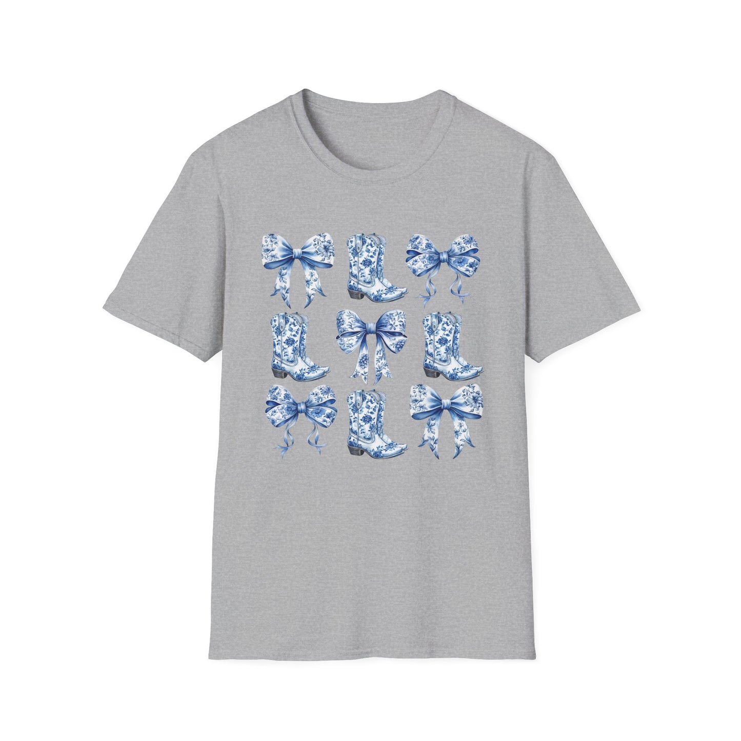Cowgirl Blue Toile Bows T-Shirt