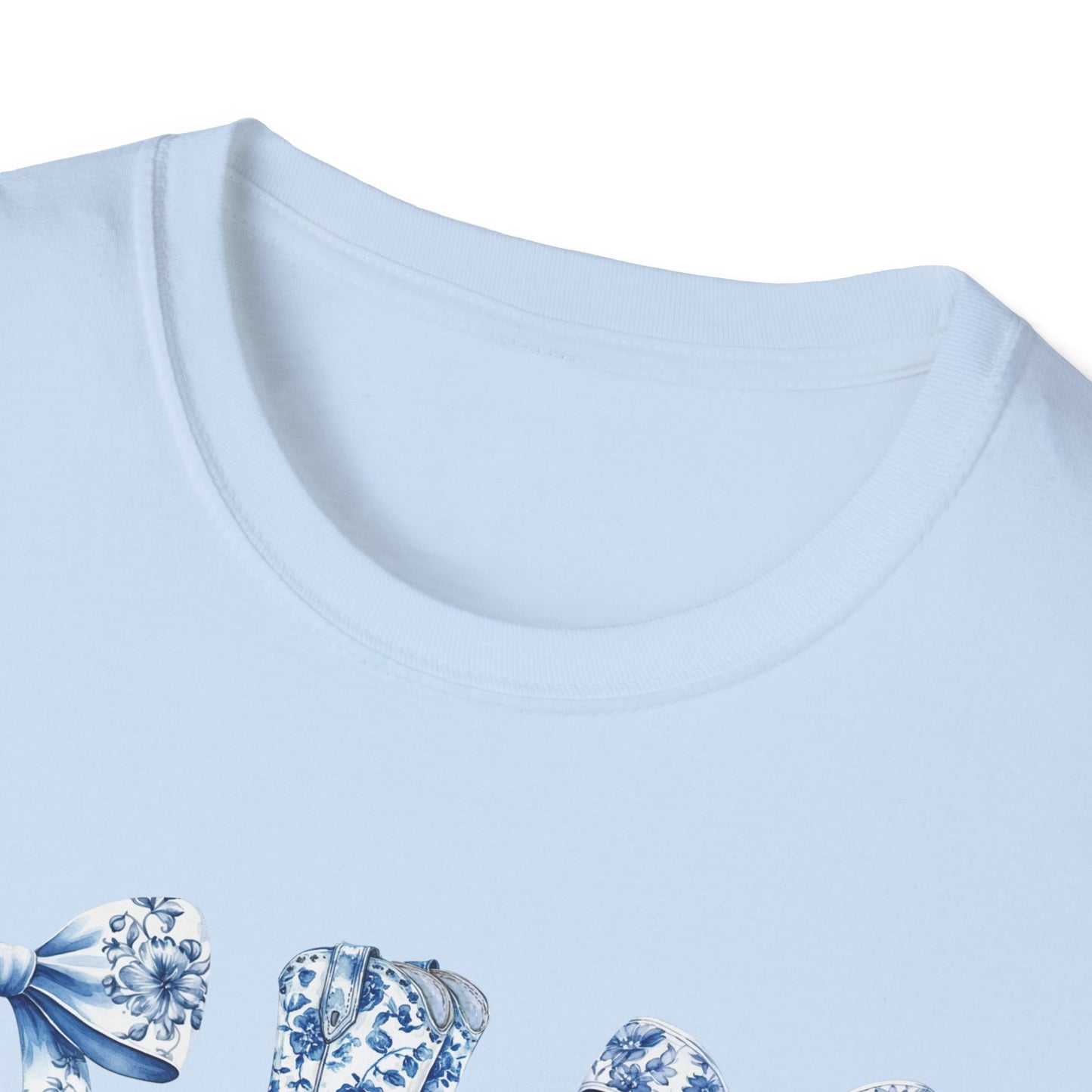 Cowgirl Blue Toile Bows T-Shirt