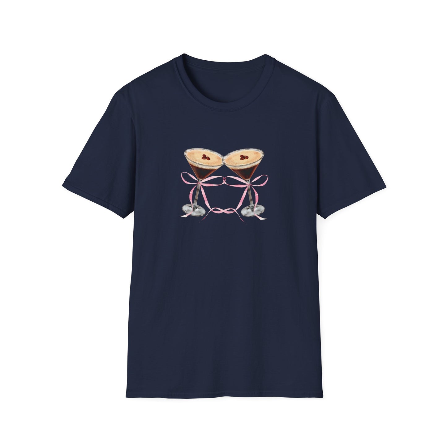 Espresso martinis Pink coquette bows Tini time T-Shirt