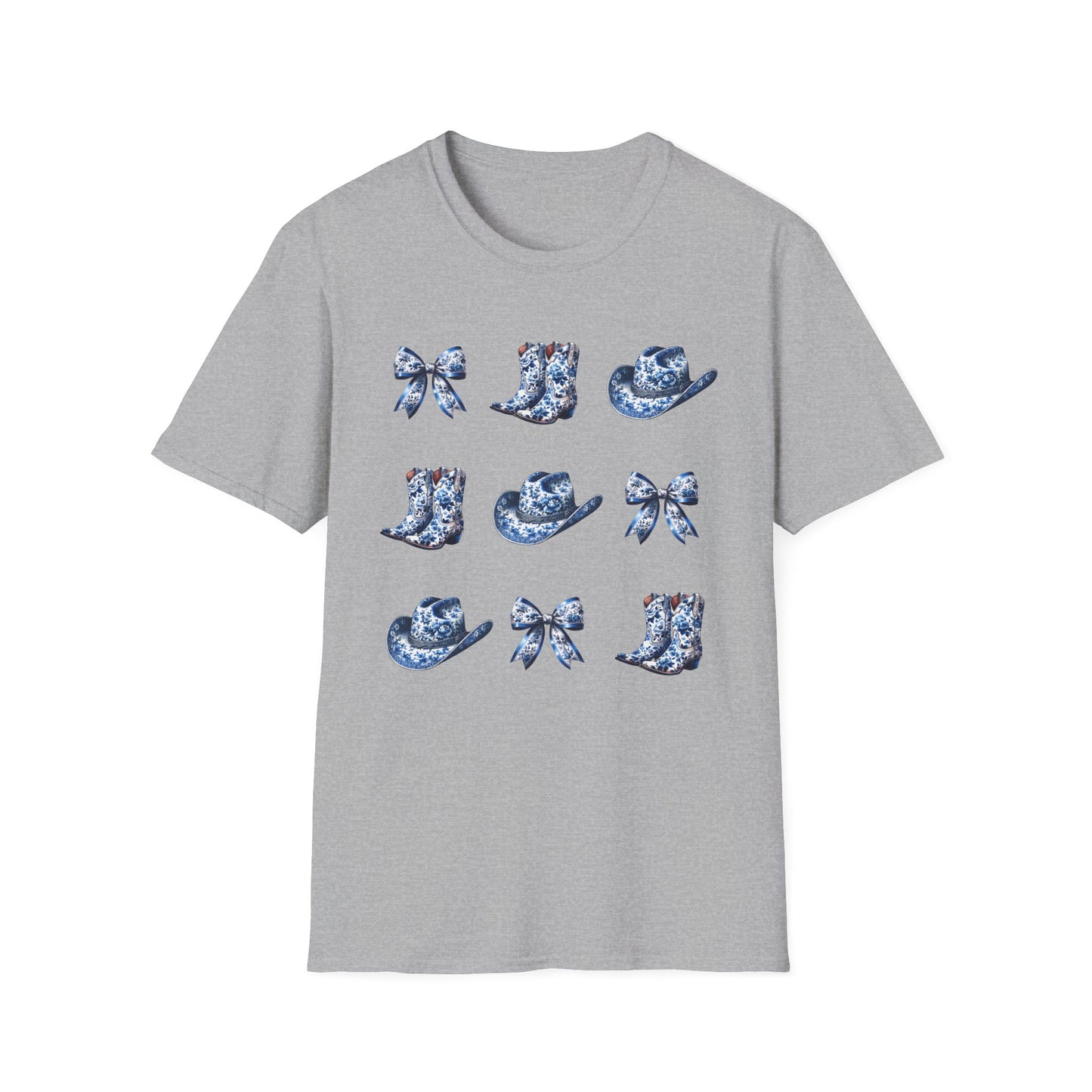 Cowgirl Blue Toile Bows T-Shirt