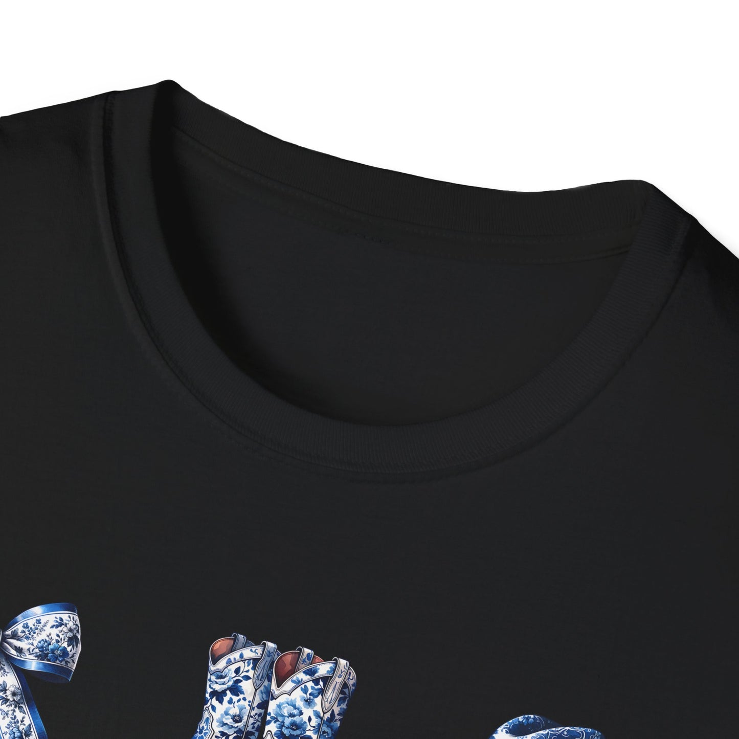 Cowgirl Blue Toile Bows T-Shirt