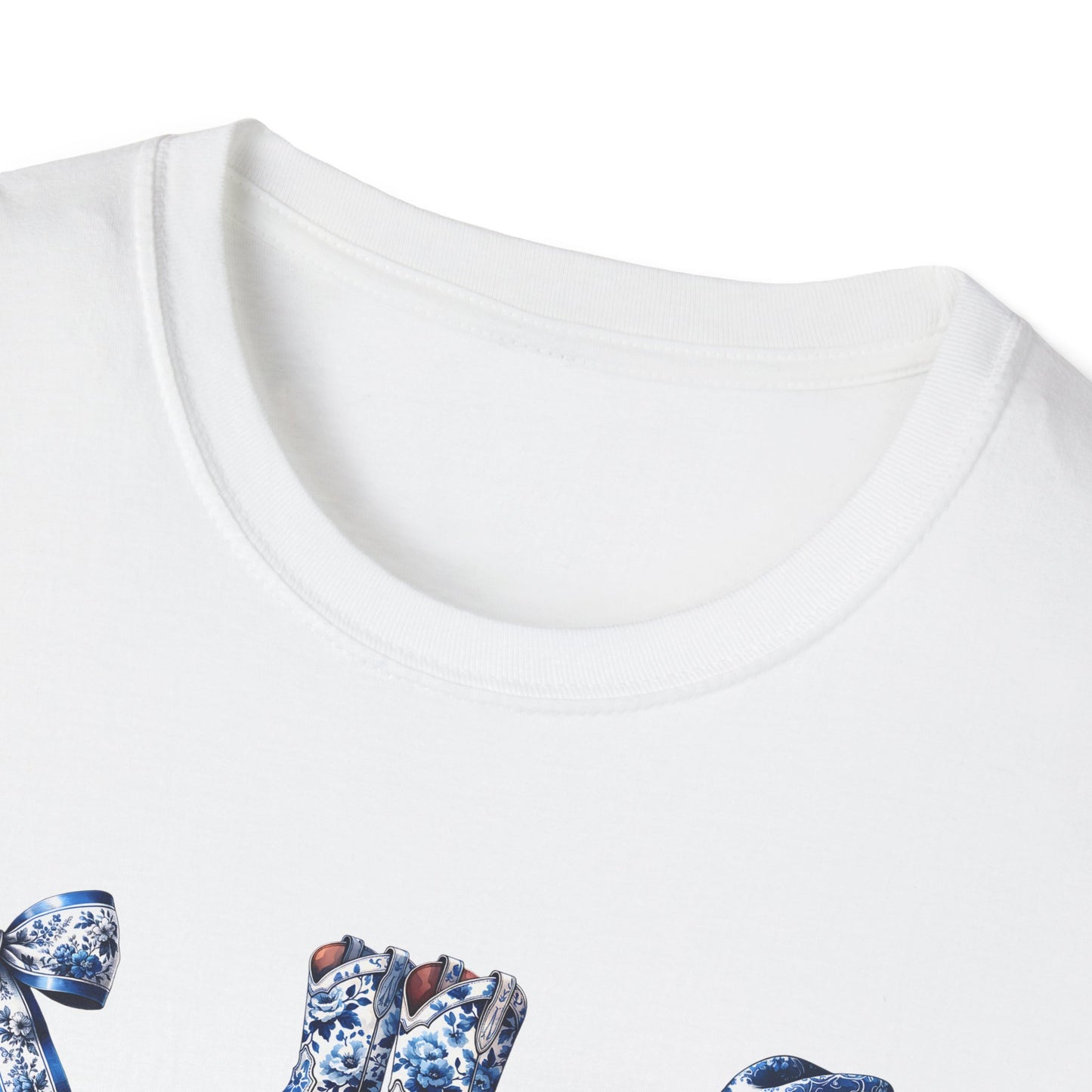 Cowgirl Blue Toile Bows T-Shirt