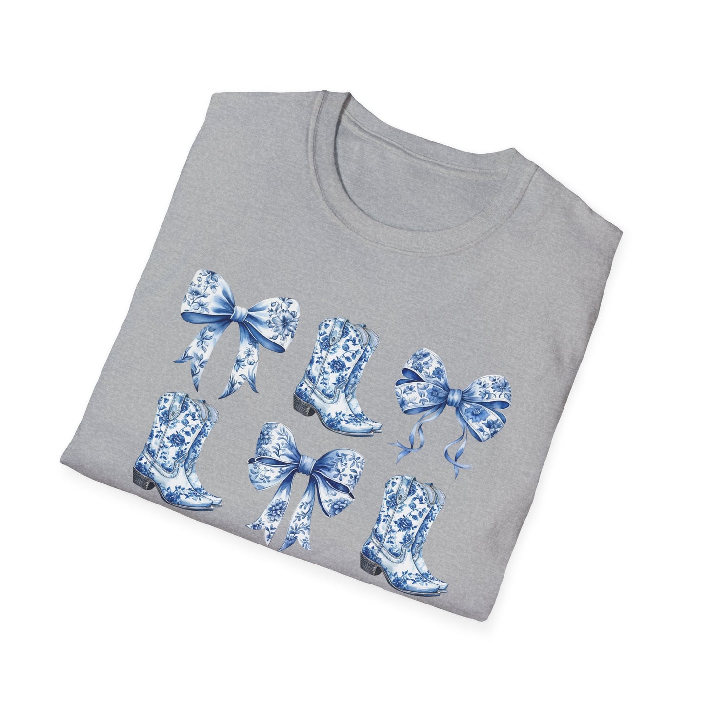 Cowgirl Blue Toile Bows T-Shirt