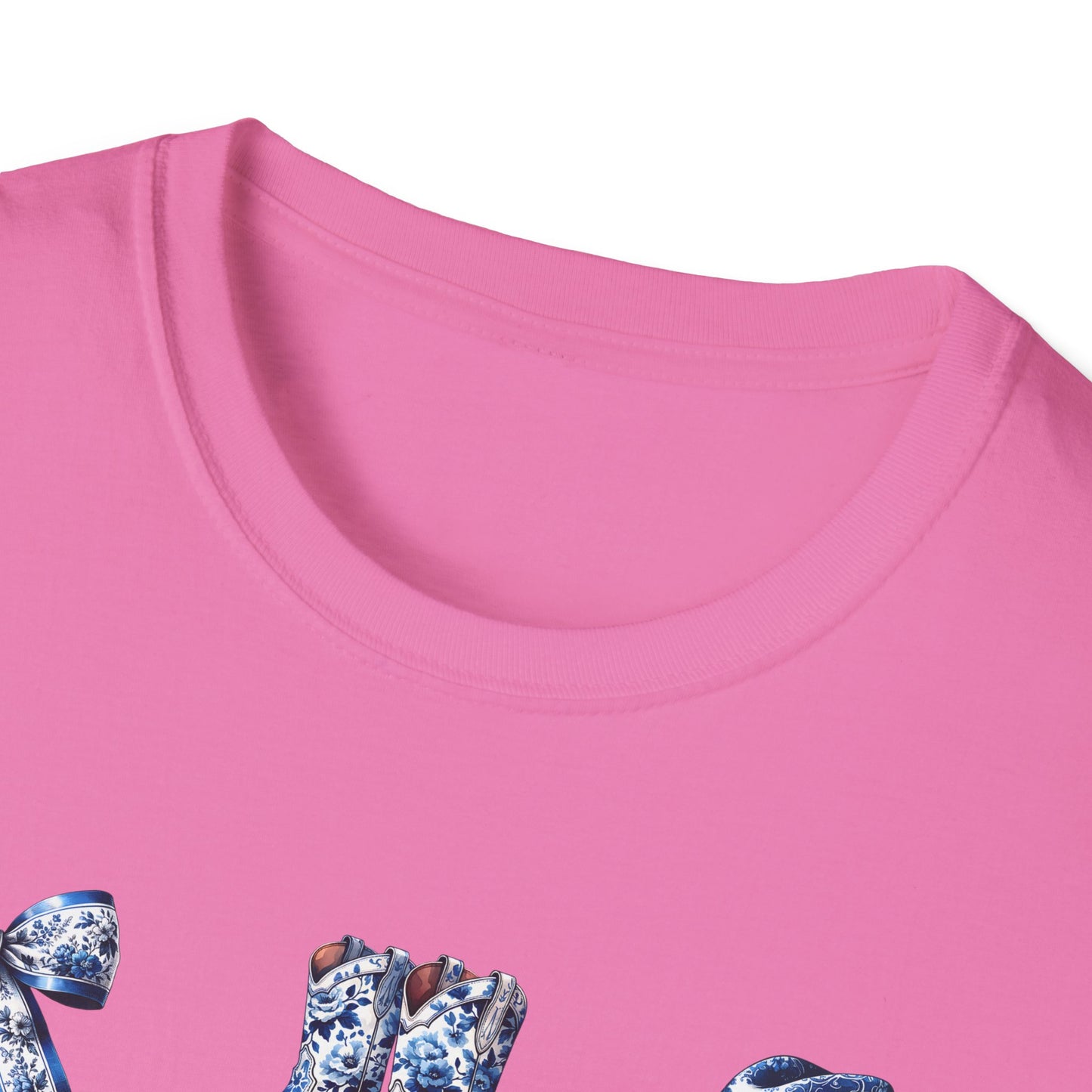 Cowgirl Blue Toile Bows T-Shirt