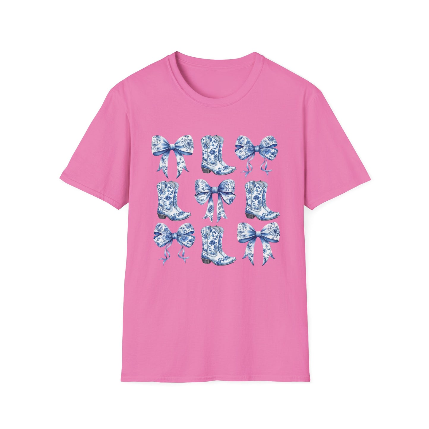 Cowgirl Blue Toile Bows T-Shirt