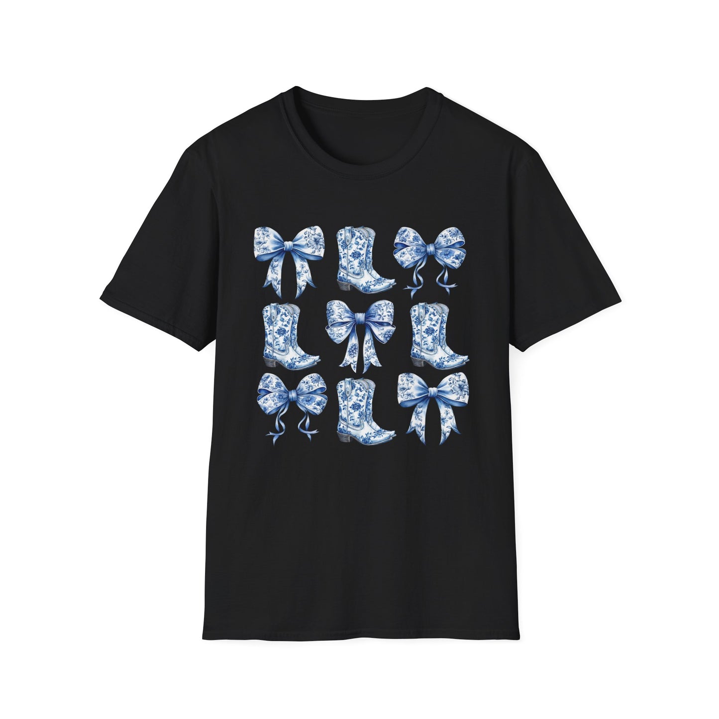Cowgirl Blue Toile Bows T-Shirt