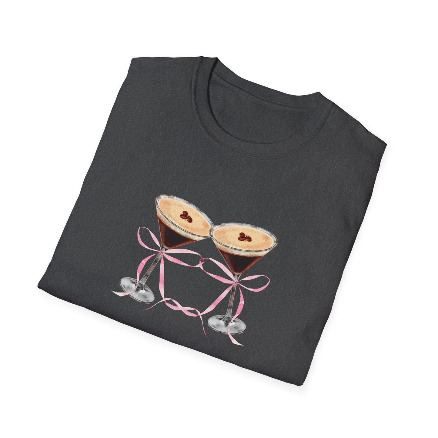 Espresso martinis Pink coquette bows Tini time T-Shirt