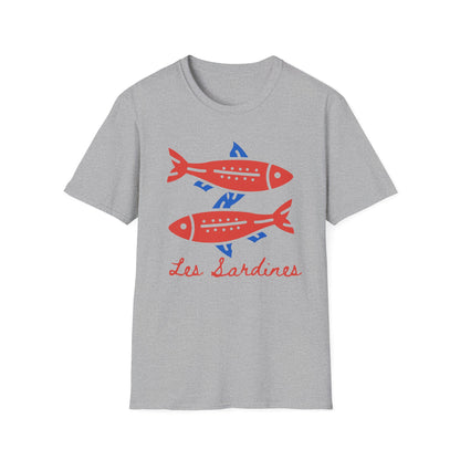 Les sardines Coastal beach Fisherman Aesthetic T-Shirt