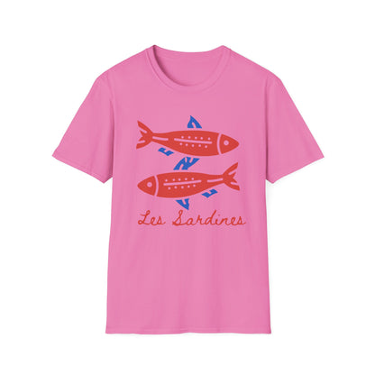 Les sardines Coastal beach Fisherman Aesthetic T-Shirt