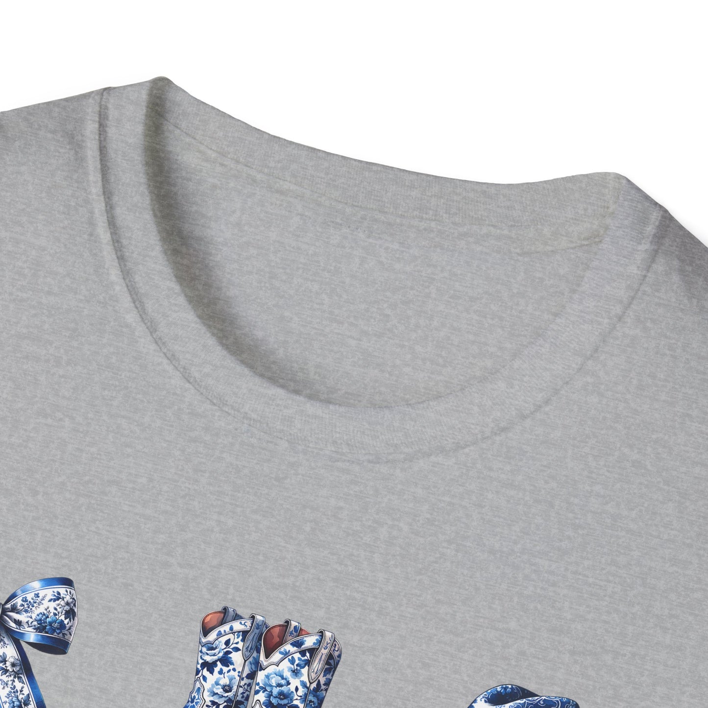 Cowgirl Blue Toile Bows T-Shirt