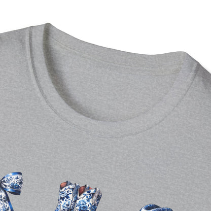 Cowgirl Blue Toile Bows T-Shirt