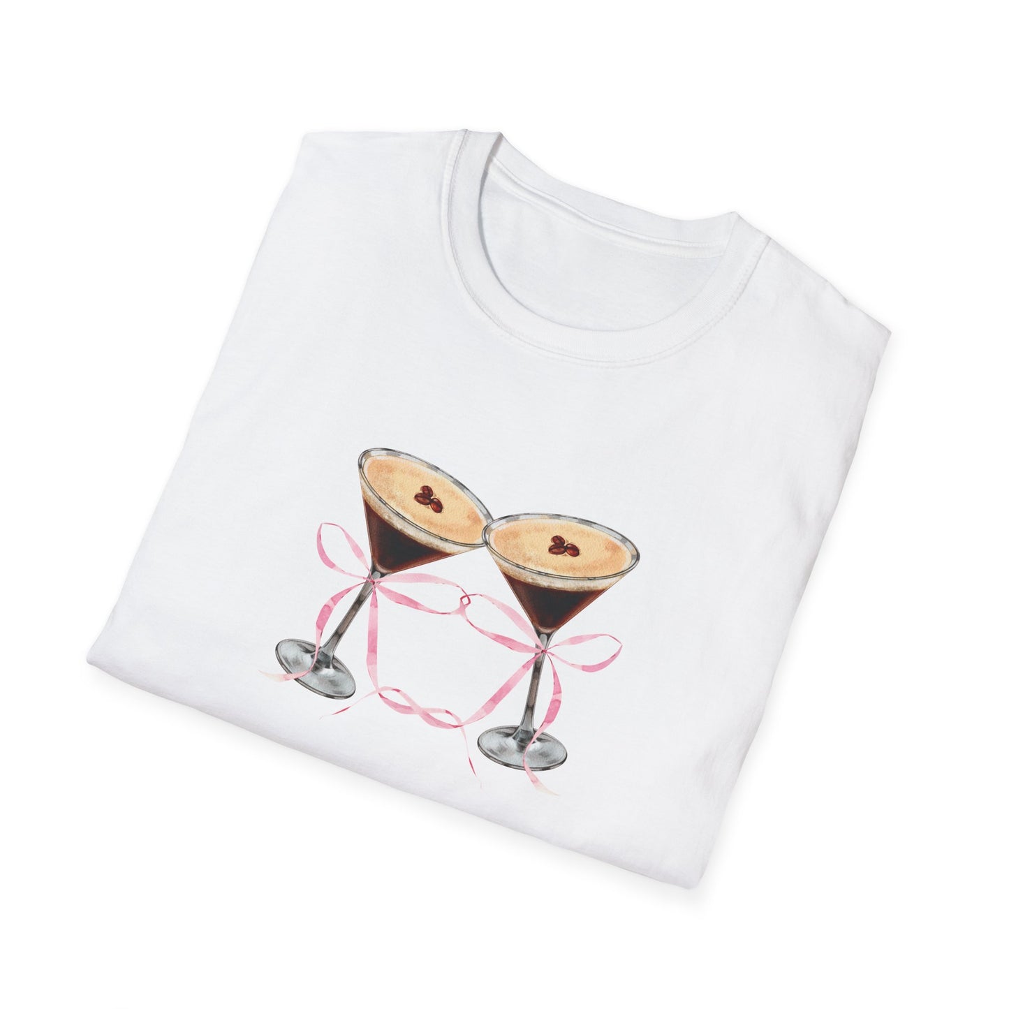 Espresso martinis Pink coquette bows Tini time T-Shirt