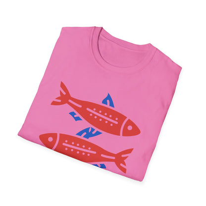 Les sardines Coastal beach Fisherman Aesthetic T-Shirt