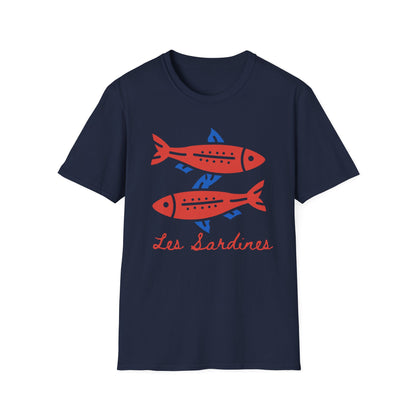 Les sardines Coastal beach Fisherman Aesthetic T-Shirt