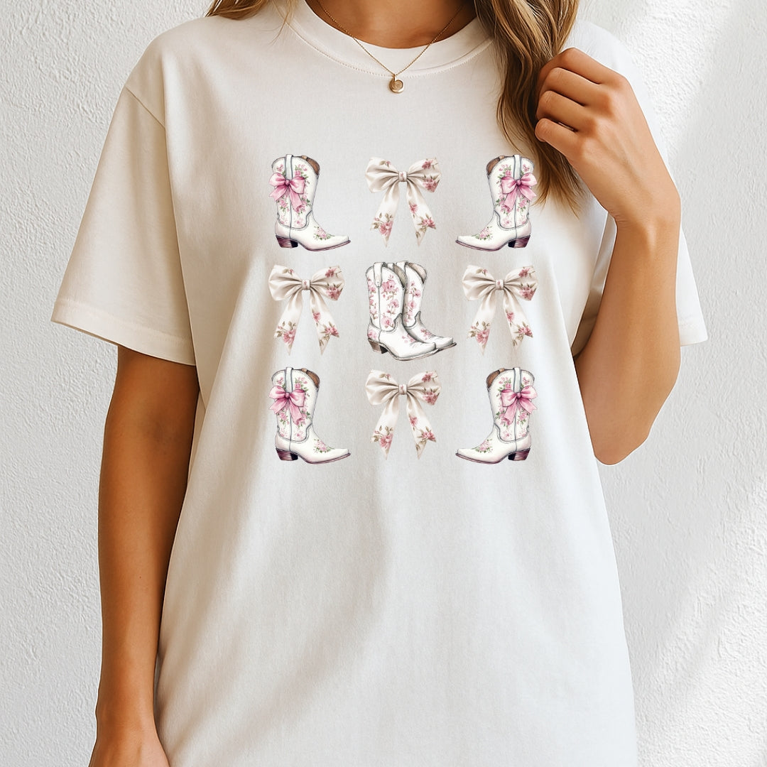 Cowgirl Pink Toile Bows T-Shirt
