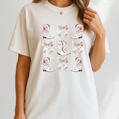 Cowgirl Pink Toile Bows T-Shirt