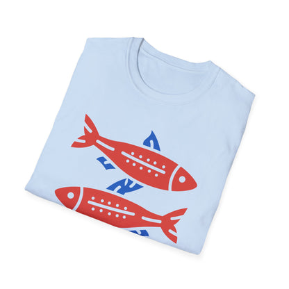 Les sardines Coastal beach Fisherman Aesthetic T-Shirt
