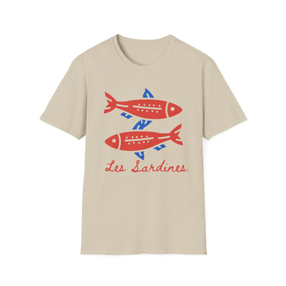 Les sardines Coastal beach Fisherman Aesthetic T-Shirt