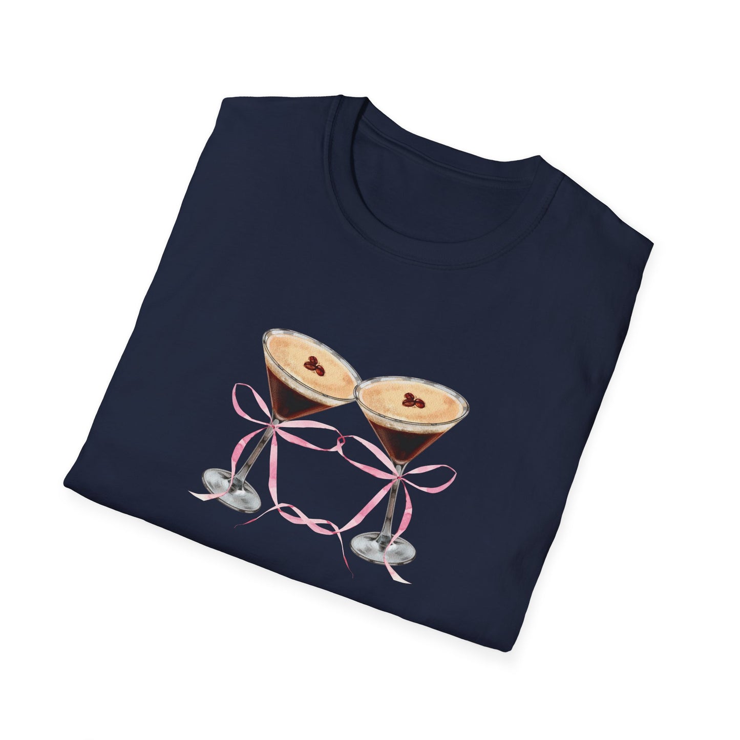 Espresso martinis Pink coquette bows Tini time T-Shirt