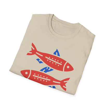Les sardines Coastal beach Fisherman Aesthetic T-Shirt