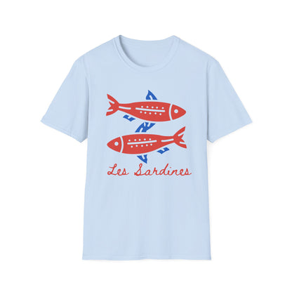 Les sardines Coastal beach Fisherman Aesthetic T-Shirt