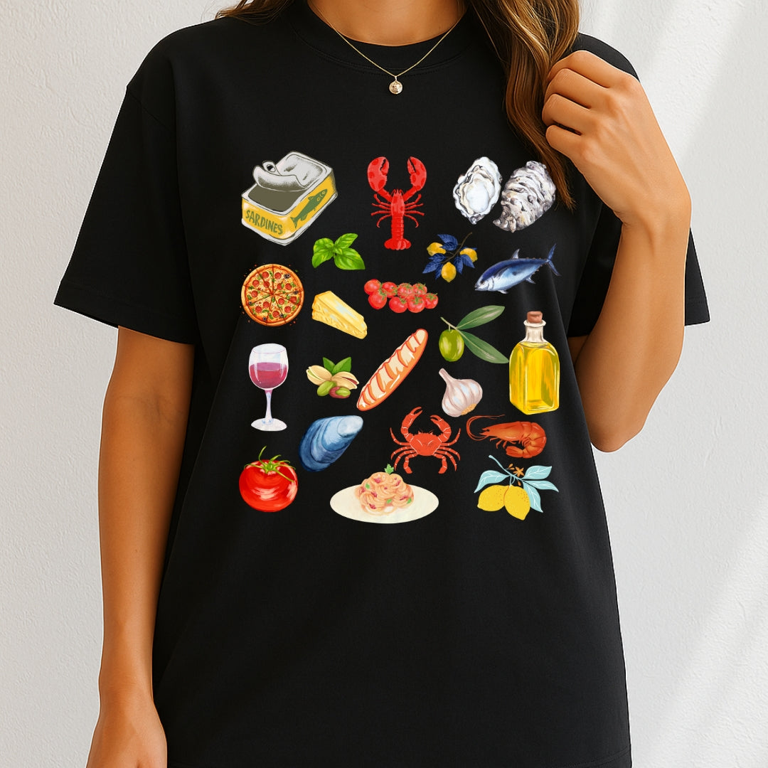 Italian summer Coastal Sardine T-Shirt