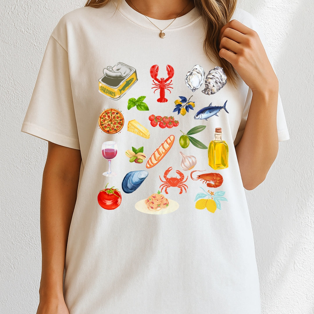 Italian summer Coastal Sardine T-Shirt